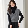 Srcr Women's 100% Pure Wool V-Neck Knit Vest