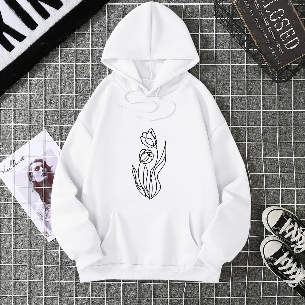 Large size hooded fleece sweater women's 2025 autumn and winter new loose large size tide