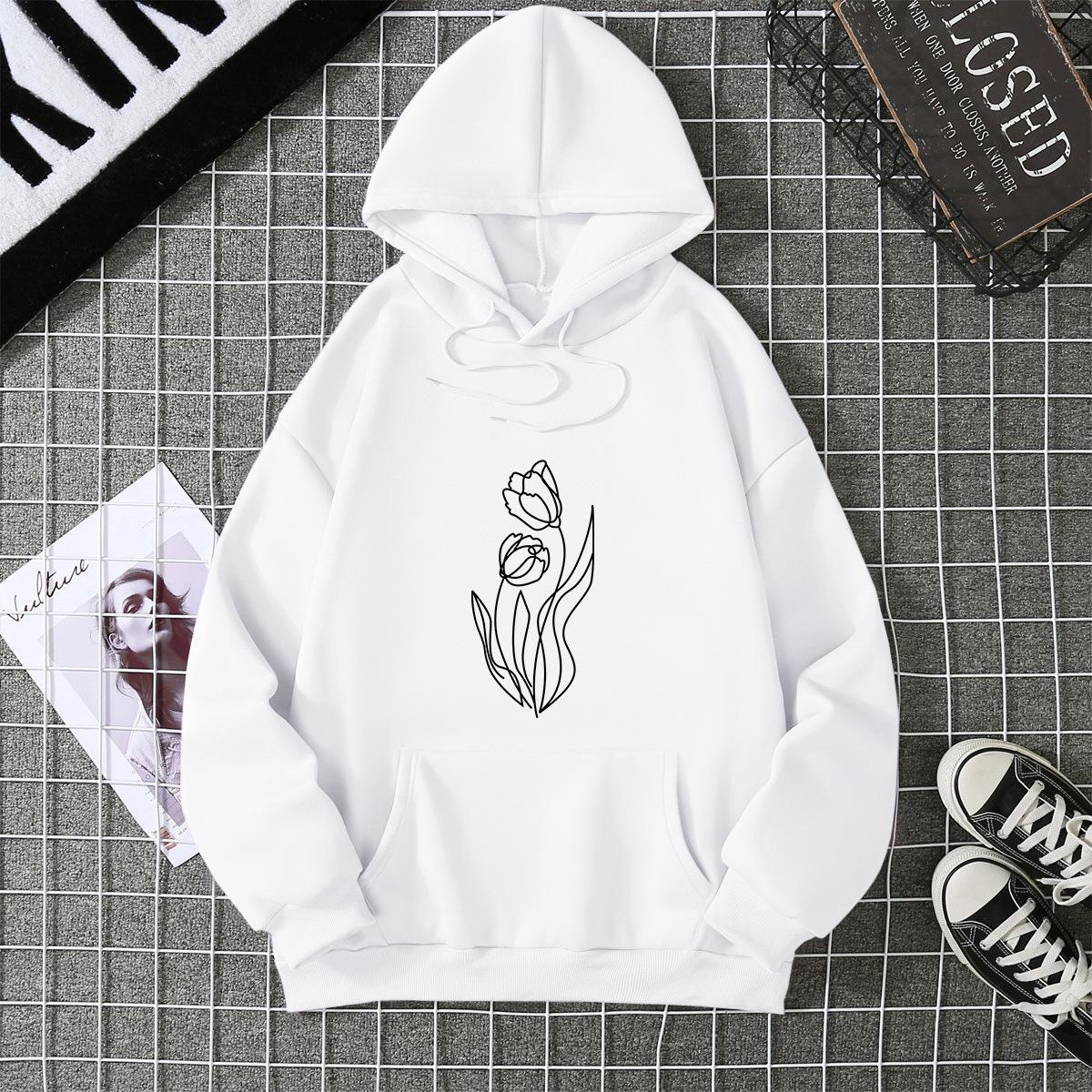 

Женский флисовый свитер с капюшоном большого размера, новинка осени и зимы 2025 года, свободный, большого размера, трендовый S