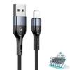 Kabel Lightning USAMS 1m Schnellladung Schwarz