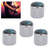 4 Pcs Electric Bass Knob Dome Metal High End Shell Inlaid Tone Volume Control Guitar Parts(Color