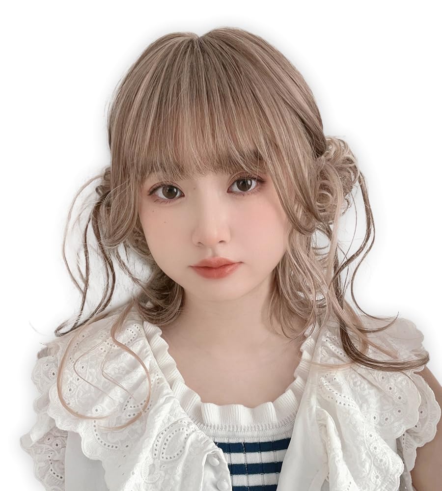 

Парик Brightlara Lolita, двойной хвост, розовый блонд, милый пучок, естественные локоны в стиле готической Лолиты, lw3002-TRZ