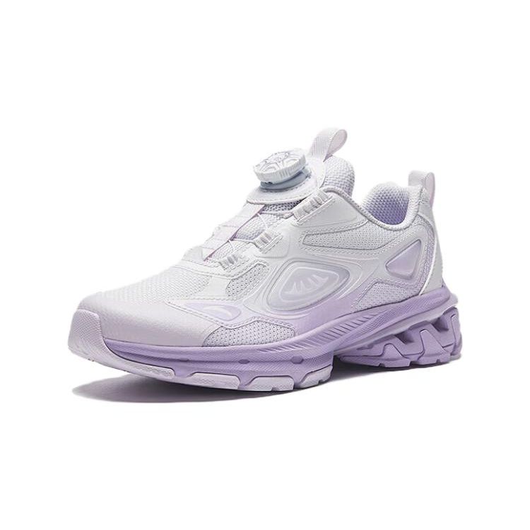 Anta Youth  Childrens Sports Comfortable Non-Slip Wear-Resistant Casual Shoes Kids Casual Shoes White Purple 322338801-1
