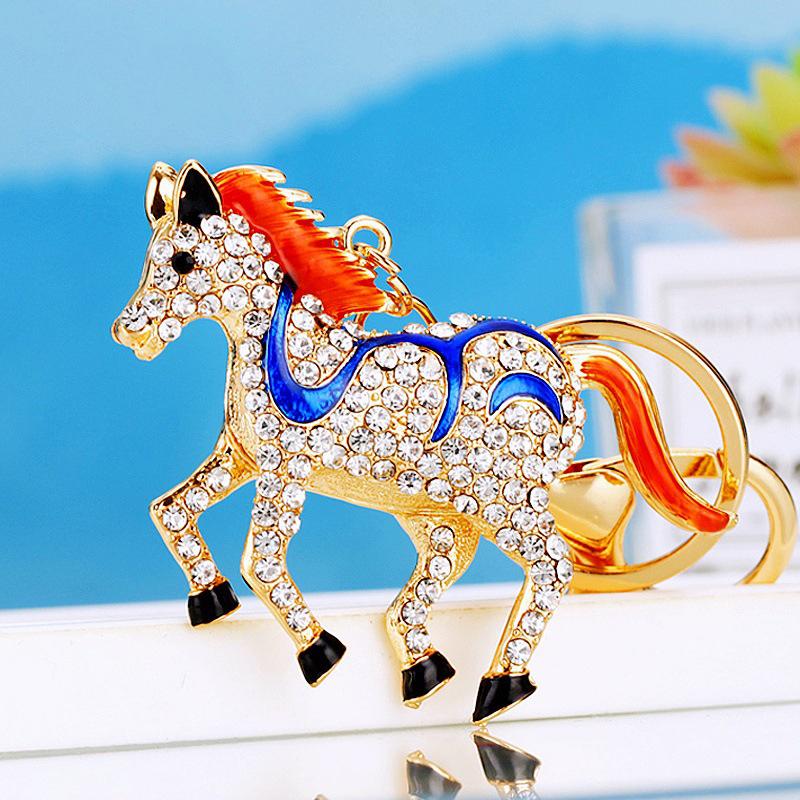 Pony Car Schlüsselanhänger Tasche Anhänger Metall Schlüsselanhänger Jahr des Pferdes