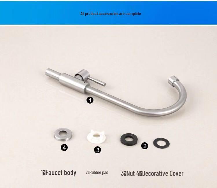304 Stainless Steel Universal Rotating Faucet for Sink or Basin