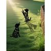 2-Pack Metal Dog Garden Stakes, Puppy Shape Outdoor Yard Art, Weather-Resistant Lawn Decor for Pet Lovers, Unique Gift for Dog Owners