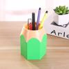 Cute Contrast Color Pen Holder Large Capacity Desktop Storage Box Plastic Organizer For Office Study Stationery