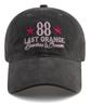Bichiseuaenkeulim Last Orange Cotton Ball Cap-Charcoal