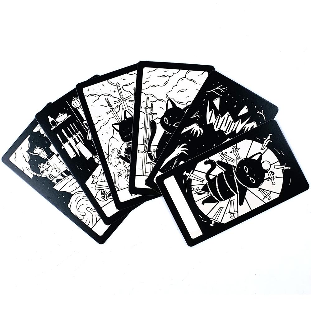 Tarot Cards 78PCS Cute Deck Oracle Mysterious Divination Edition Borad Playing Games Party Cards, Perfect Gifts For Cat Lovers