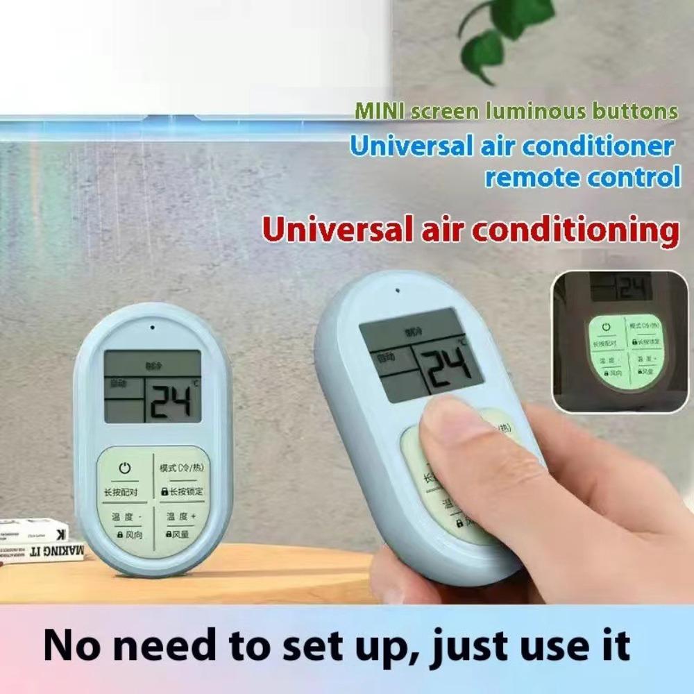 

USB Charging A/C Remote Control Universal LCD Digital Display Air Conditioner Remote Control Portable Luminous Buttons синій