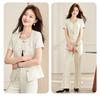 Elegant Women's Professional Summer Suit Set: Short-Sleeved Skirt Suit for Salon and Hotel Reception