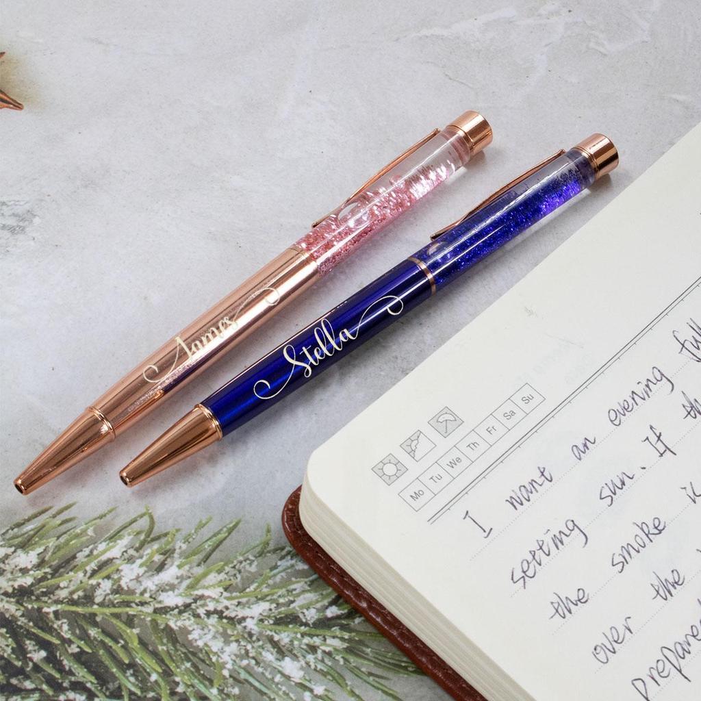 5 Bucăți Pix cu Nisip Kinetic cu Text Personalizat, Pixuri Personalizate pentru Profesori, Pixuri cu Gel Flash Color Personalizat, Pixuri Writech cu Text Personalizabil,