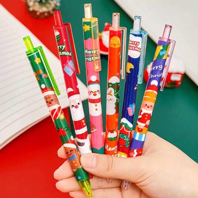 1 peça caneta de gel fofa desenho animado presente de natal imprensa escritório presente material escolar papelaria kawaii canetas engraçadas