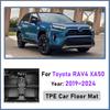 LHD For Toyota RAV4 XA50 XLE Hybrid 2019~2024 TPE Car Floor Mat Anti-dirty Foot Tray Liner Carpet Pad Auto Interior Accessories