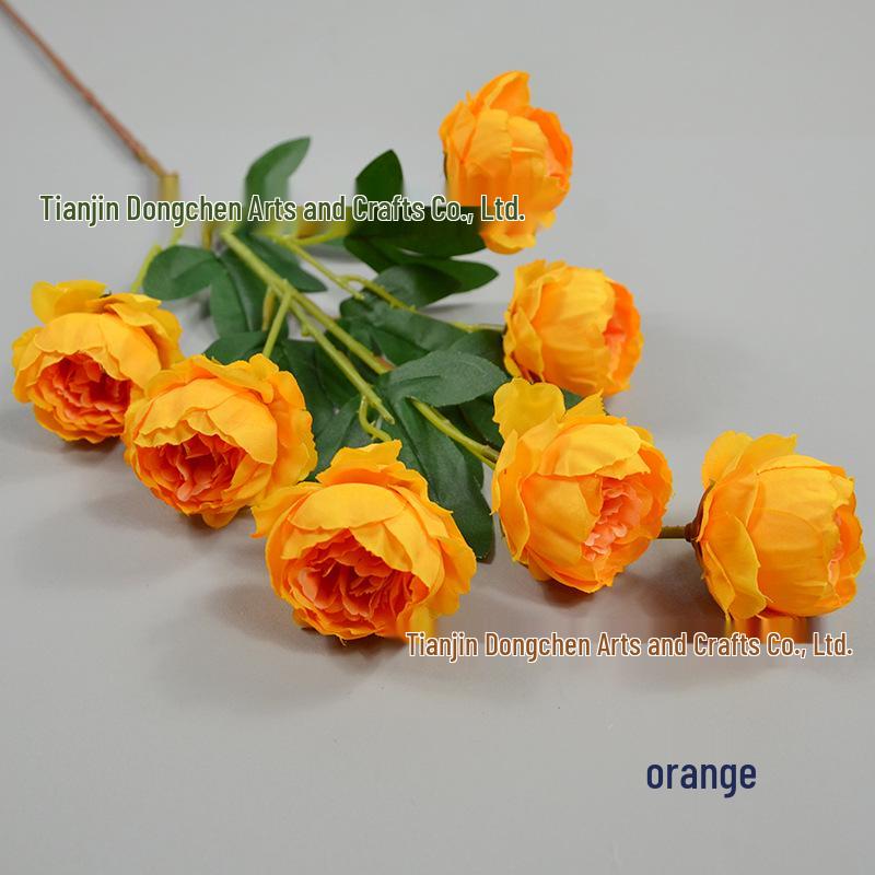 7-Head Silk Peony Artificial Flower Arrangement for Living Room Decoration and Wedding