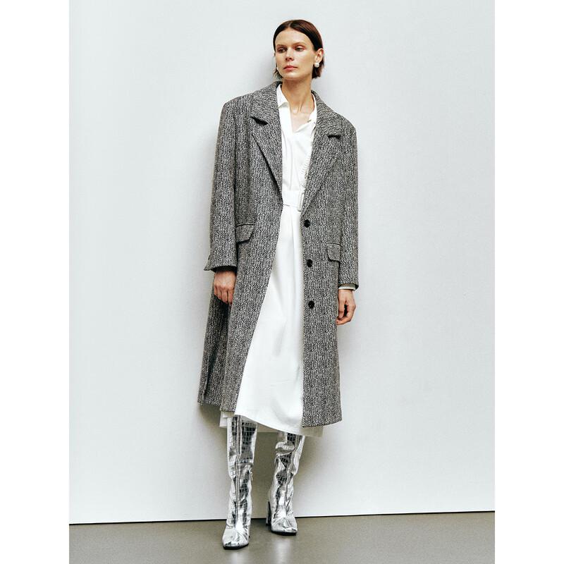 ELLE Women's Hollow V-Neck Shirt Dress