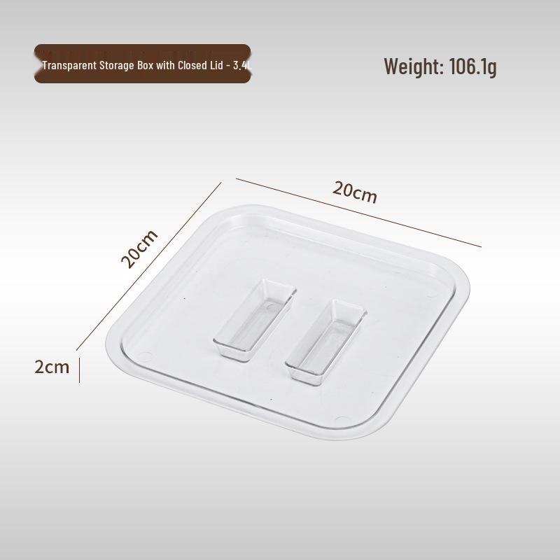 PC Acrylic Flip-top Jam Box with Lid for Milk Tea Shops - Transparent Sectional Tray for Pearl, Coconut Jelly, and Seasonings