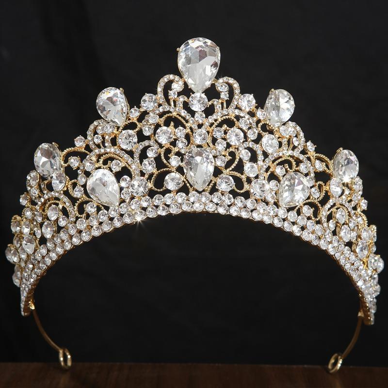 Crown Tiara Bridal Hair Accessories Birthday Eighteenth Bar Mitzvah Crown Baroque Party Hair