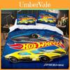 Monster Truck Cartoon Printed Bed Duvet Cover Pillowcase Three Piece Set For Toddler Room Sleepwear