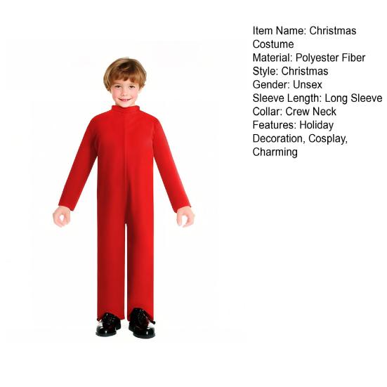 Christmas Onesie Costume for Kids Gingerbread Man/Santa/Green Elf Cosplay Outfit