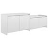 TV Stands & Entertainment Units Tv Cabinet High Gloss White 146.5X35x50 Cm Engineered Wood