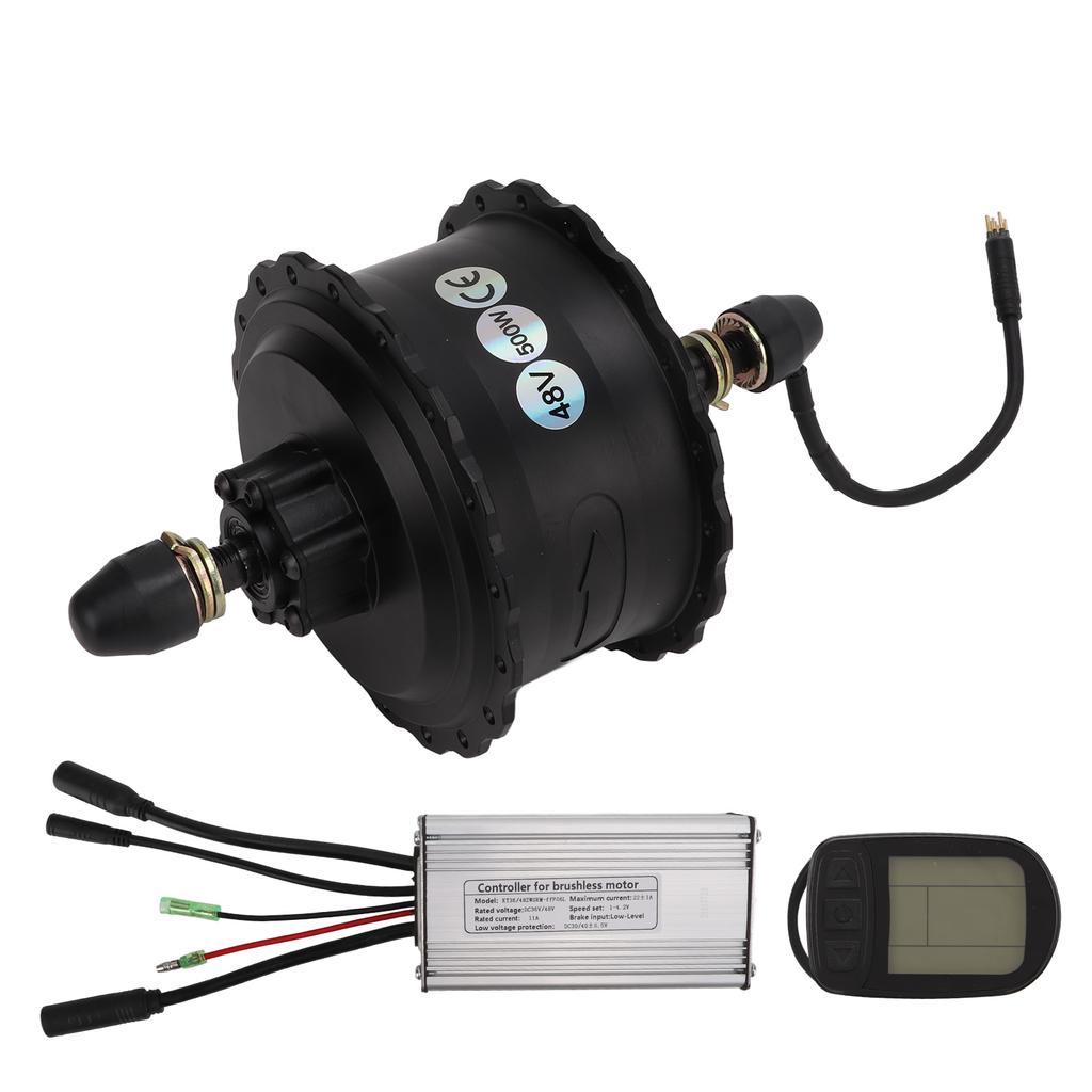 48V 500W Nabenmotor Kit Wasserdichter Stecker Elektrisches Fahrrad Umrüstkit mit Controller für Schneefahrrad