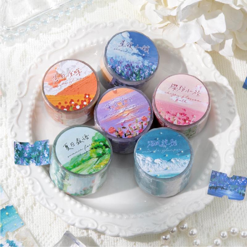 Journal GO 3x200cm Travel Notes Tape Stickers for Collage Junk Journal Scrapbooking Traveling Decor Masking Tape Decals