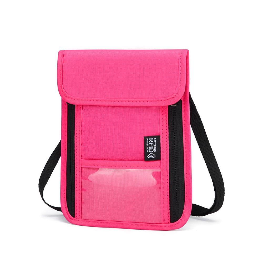 Anti-Tracking RFID Blocking Passport Holder Anti-Theft Passport Document Bag Neck Wallet  ID Card