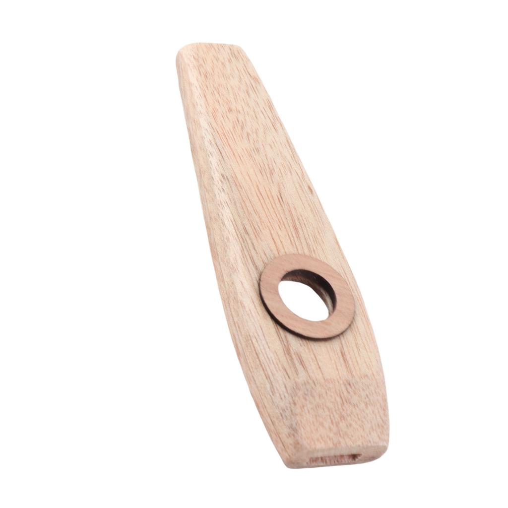 Kazoo Flute Maple Wood Flute Musical Wind Instrument with Diaphragm for Playing Performance