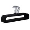 10CS Velvet Hangers Non Slip,Black Thin Space Saving Clothes Hanger for Closet Storage, Bra Jean Pants Organizer