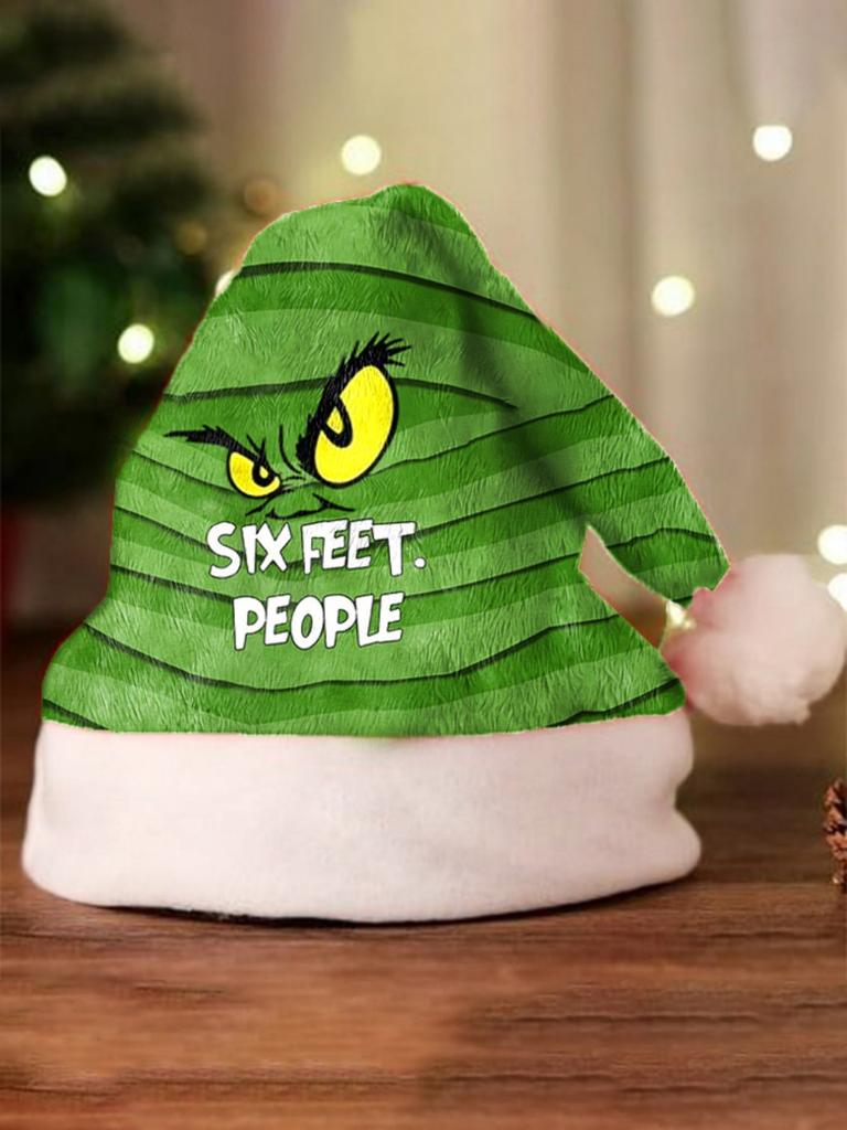 Grinch Green Christmas Hat With Thick Double Sided Velvet For Winter Holiday Celebration
