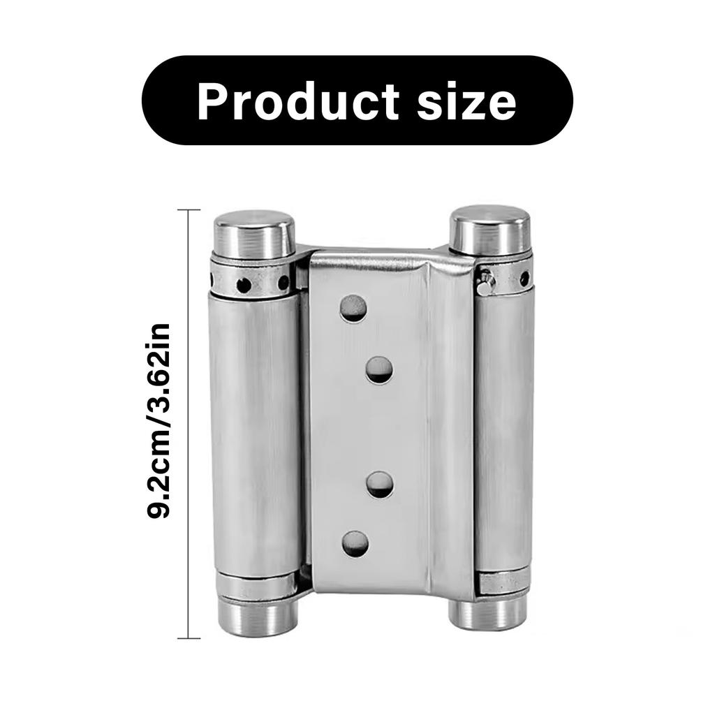 2pcs Practical 3Inch Aligning Spring Hinges for Automatic Door Closing with 90 Degree Positioning In Elegant Finish