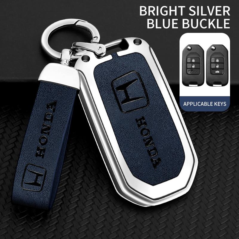 

Alloy Leather Car Remote Key Protection Cover Shell For Honda XRV CRV Civic Accord City Jazz Marina Wisdom Interior Accessories