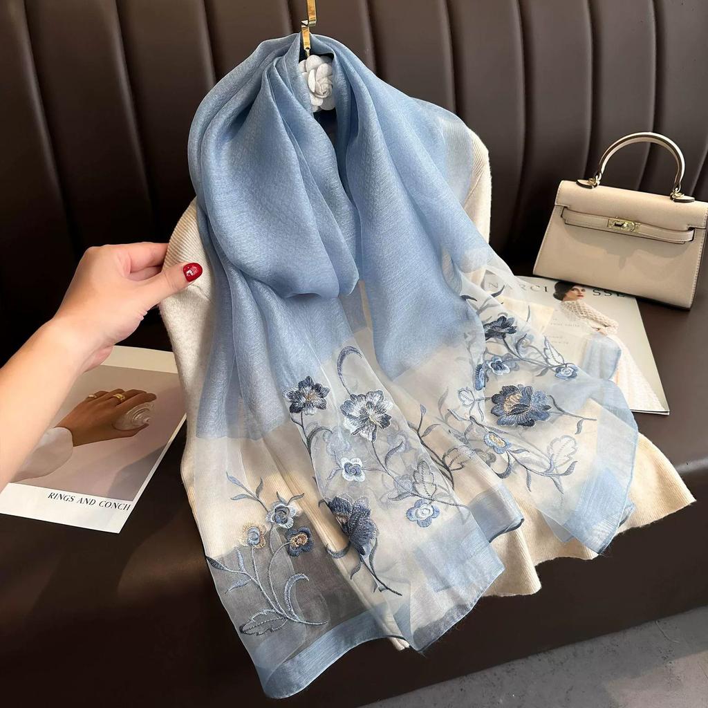 Solid Silk Wool Scarf Women Shawls Scarves Summer Lady Hijab Winter Fashion Warm Bandana Foulard Pashmina