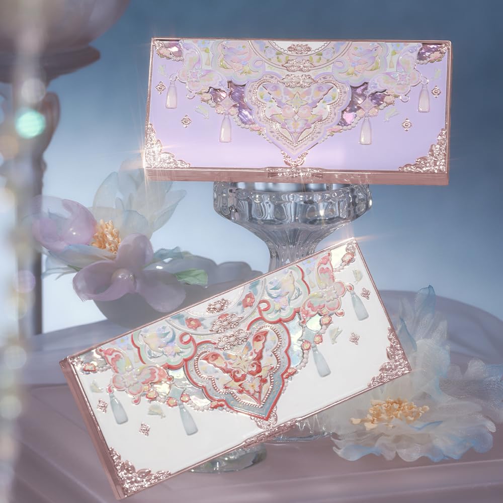 FlowerKnows Butterfly Cloud Shoulder 6-Color Eyeshadow Palette (03 Koro Purple Smoke)