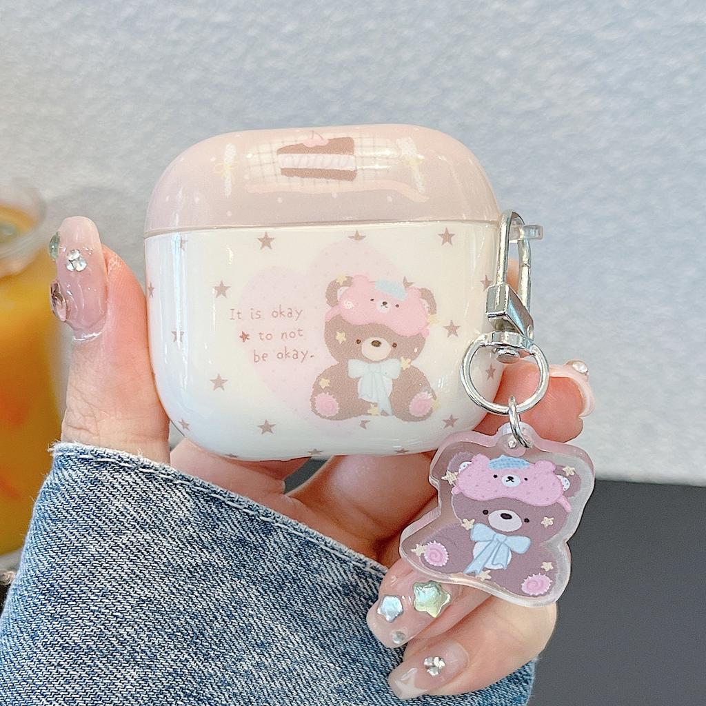 Star Bow Bear for AirPods 1 Protective Case Apple 1/1 Generation AirPods Pro1 Earphone Case