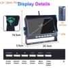 Y4UA 7 inch Wireless Parking Assistance Rear View Camera Truck Bus Trailer Excavator
