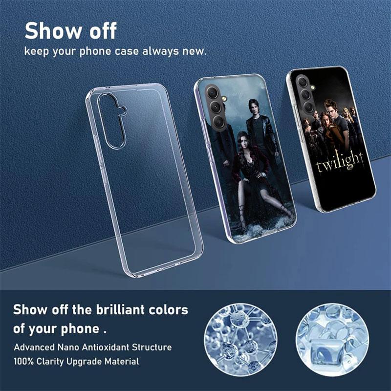 Team Edward Jacob Twilight Phone Case for Samsung A16 A26 A36 A56 A17 A37 A57 A07 A06 A02S A03 A04S A05S Galaxy Note 20 10 A50S