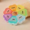 7 Day Round Eco-friendly Pill Box Portable Travel Vitamin Medicine Container Organizer for Gift Giving