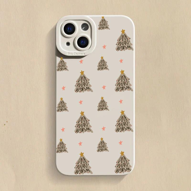 

Cute Christmas Pattern Phone Case For iPhone 11 12 13 14 15 16 17 Pro Max 17 Air 16E XS X XR 7 8 Plus SE Shockproof Soft Cover iPhone 11 Pro
