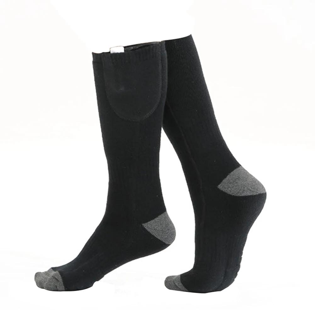 Winter Elastic Electric Heating Socks Breathable Charging Anti-Cold Skiing Foot Warmer Heated Thermal Stockings Without Battery