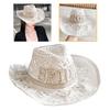Western Women Hat Costume Sun Hat Dress Up Cow Boy Hats for Bridal Cocktail Holiday Music Festival Concerts Wedding