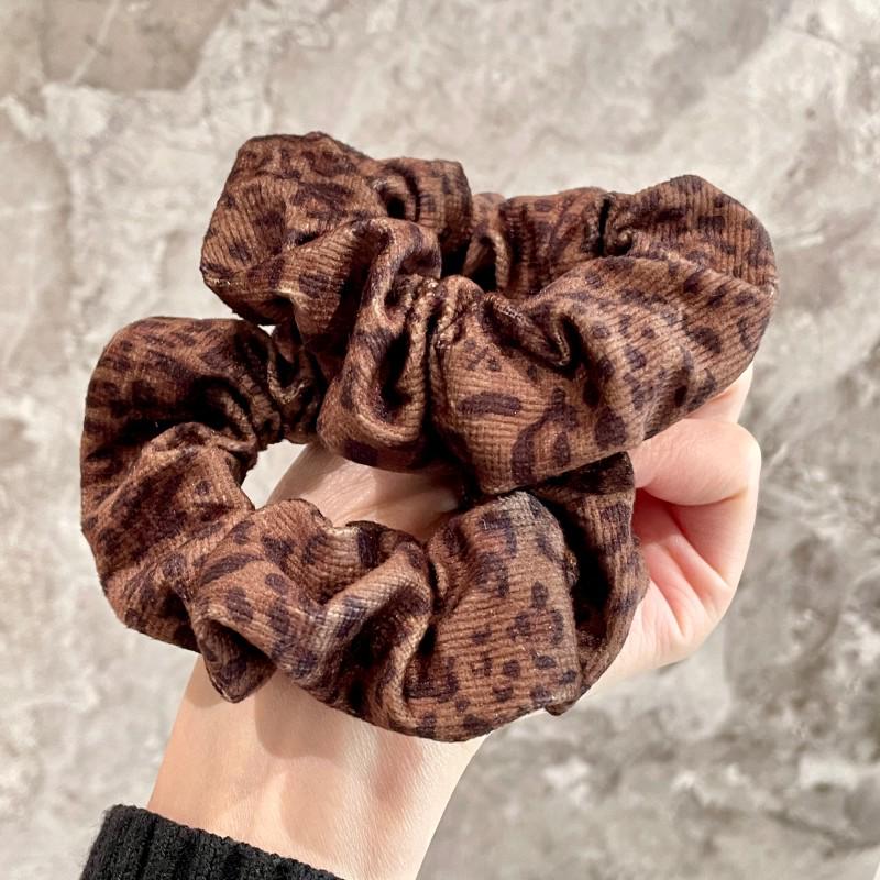 Retro-Leopardenmuster Haargummi für Dutts - Vielseitiges Gummiband Haarschmuck