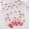 Fresh Sweet Fruits Strawberry Cherry Bowknot Love Heart Bow 5D Nail Art Stickers Self Adhesive Decorations Nail Manicure Decal
