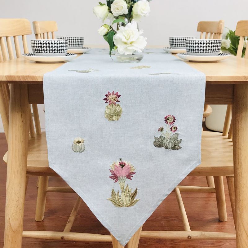 Borduurwerk Woonkamer Huishouden Theetafelkleed Eettafel Veelgebruikt Zakdoek Rechthoekige Puntige Hoek, Lange Tafelvlag