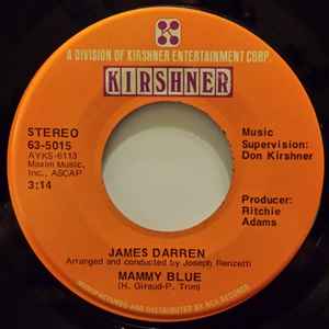 

7inch Record JAMES DARREN - Mammy Blue 635015 Kirshner 1971 US Rock Used