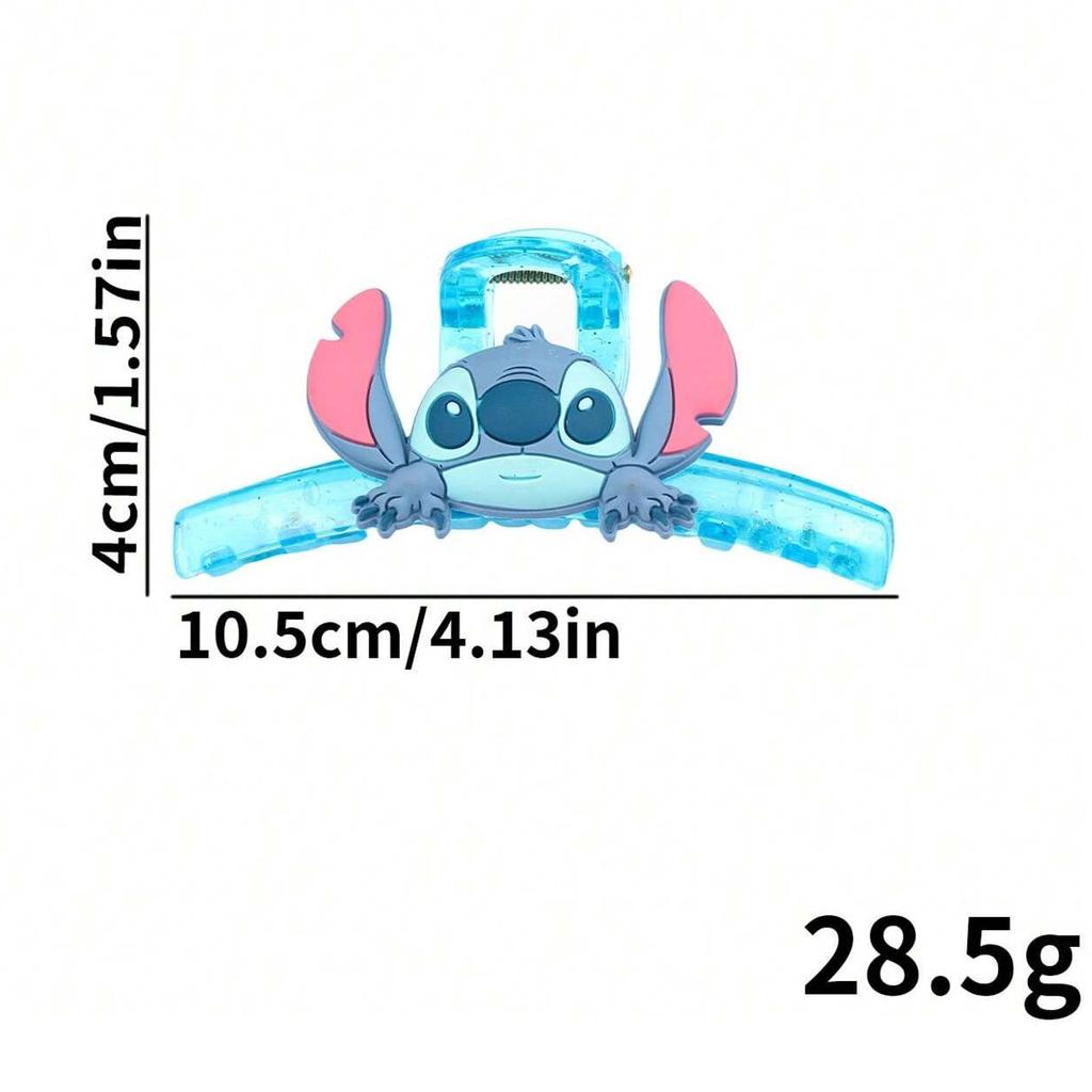 1pc/2pcs Disney Sticker Hair Claw Clips Bright Colored Simple Cute Hair Accessories for Decoration And Hair Ties Grip Strongly