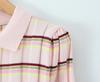 European Style Women's Striped Collared Knit Top - Spring 2026 Collection