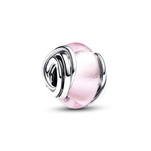 Valentine'S Daycopper Couple Love Heart Flower Romantic Lover Wedding Charm Bead Fit Original Bracelet Necklace Diy Jewelry