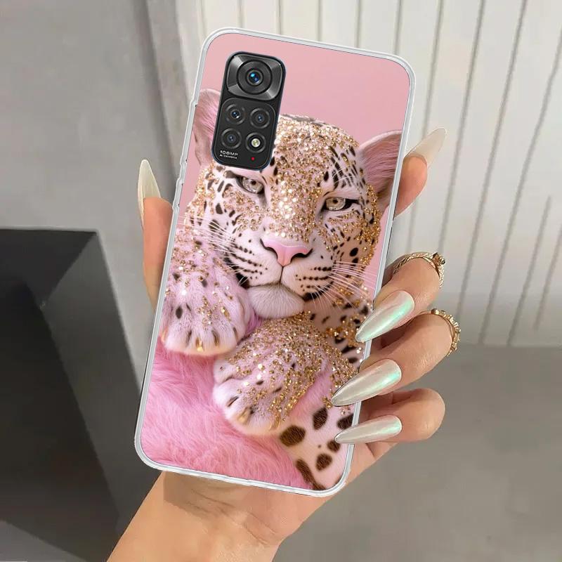 

Pink Leopard Print Phone Case for Xiaomi Redmi Note 15 14 14S 13 12S 12 Pro 11S 11 Plus 11T 11E 10S Soft Funda Print Shell Redmi Redmi Note 14 Pro 5G